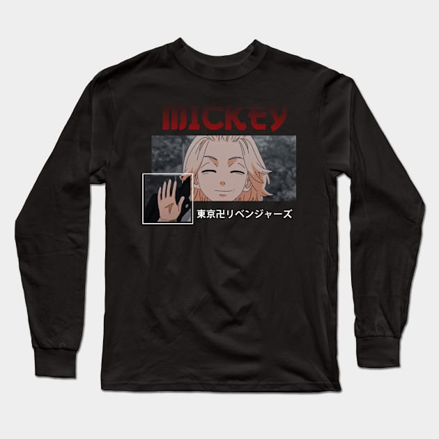 Mickey Black Long Sleeve T-Shirt by Qalbi studio